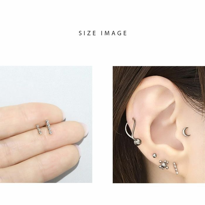 メタリック小粒ボールバーピアス｜ボディピアス凛【公式】