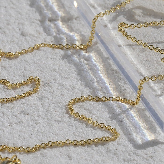 ネックレス オーバル 楕円 シンプル ペンダント ロジウム 18k