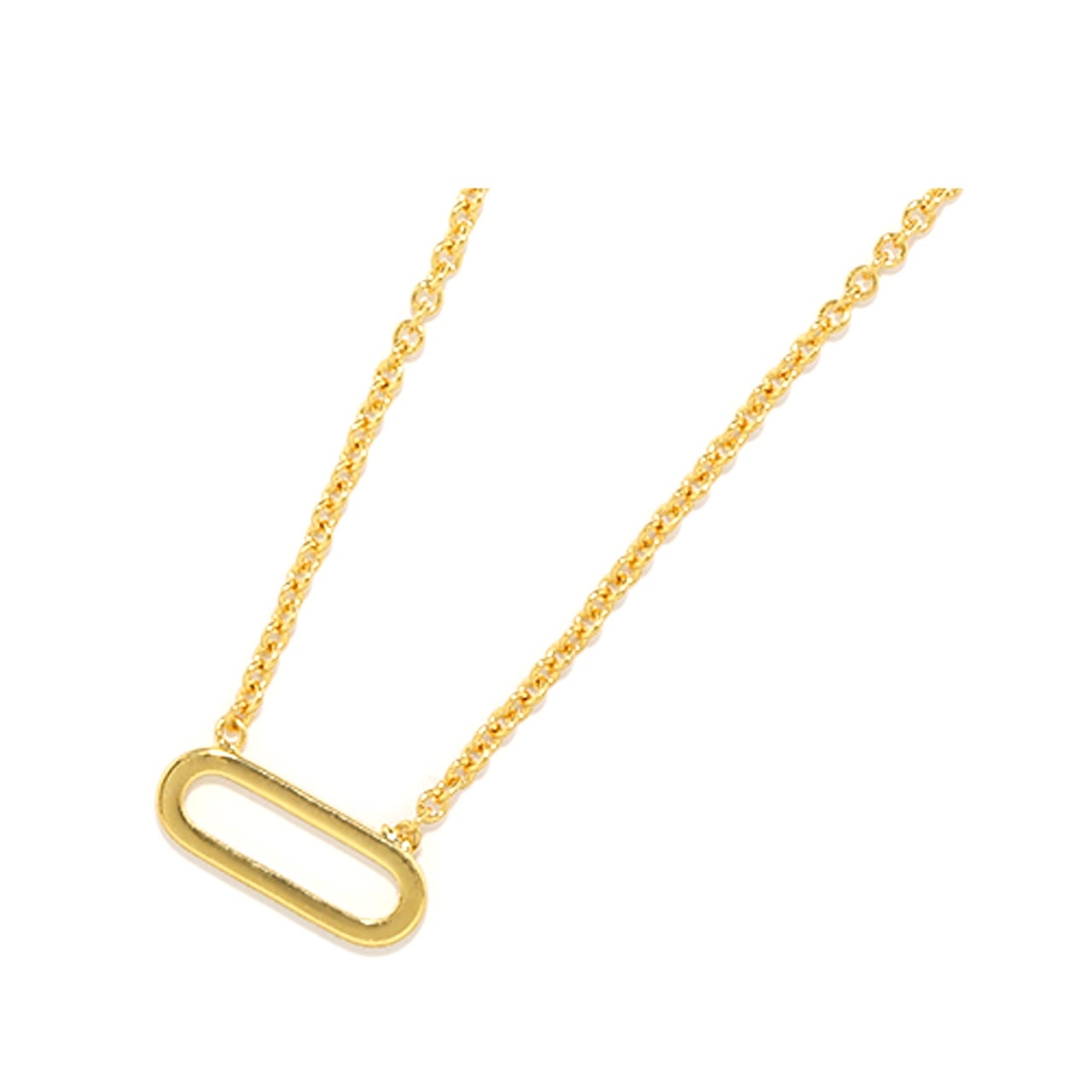 は*ま様 18Kオーバル型ネックレスペンダント 帯留め ネックレス オーバル 楕円 シンプル ペンダント ロジウム 18k