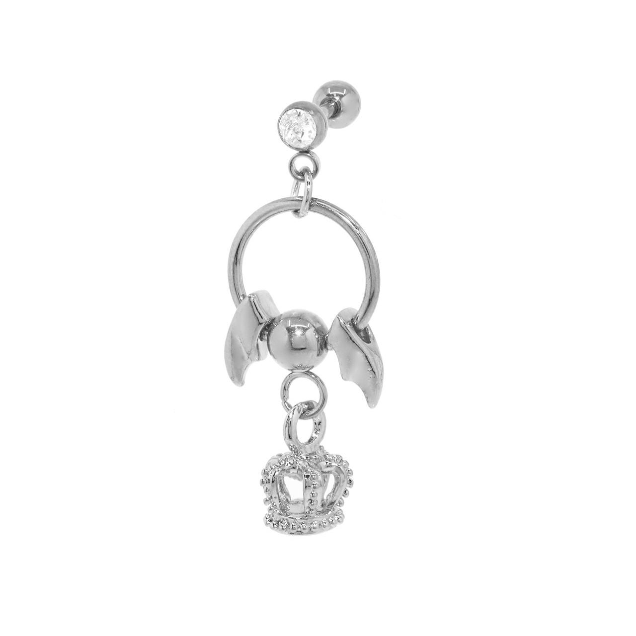 16G 軟骨ピアス カスタムセット エンジェル デビル 王冠 天使 悪魔