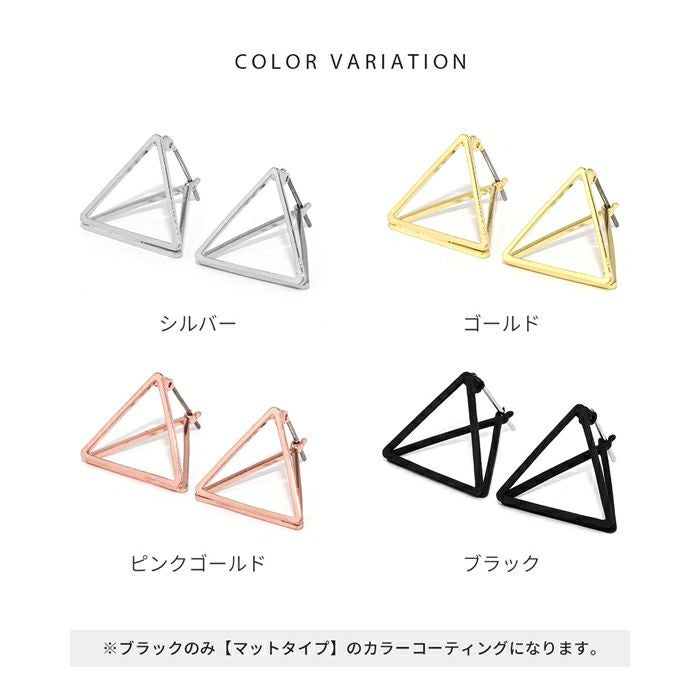 モード系トライアングルピアスセット｜ボディピアス凛【公式】