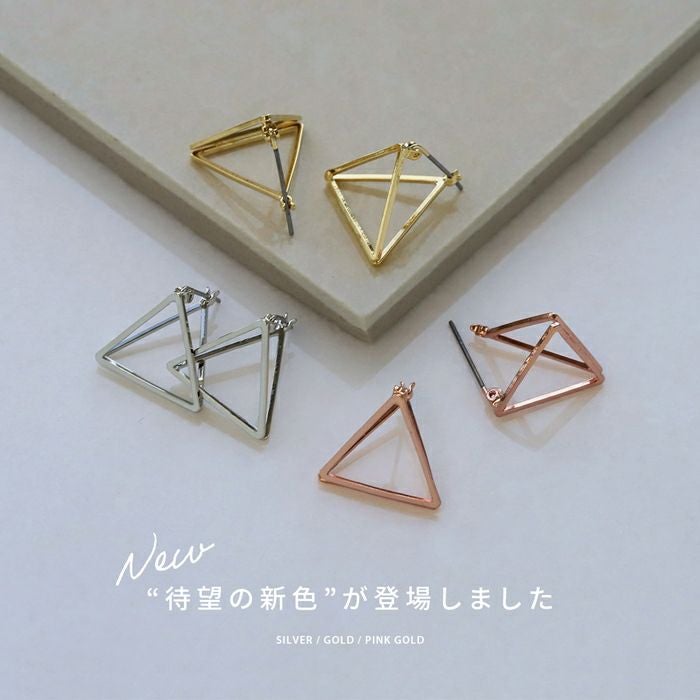 モード系トライアングルピアスセット｜ボディピアス凛【公式】