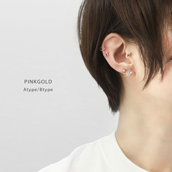 ちいさめ姫リボンピアス｜ボディピアス凛【公式】