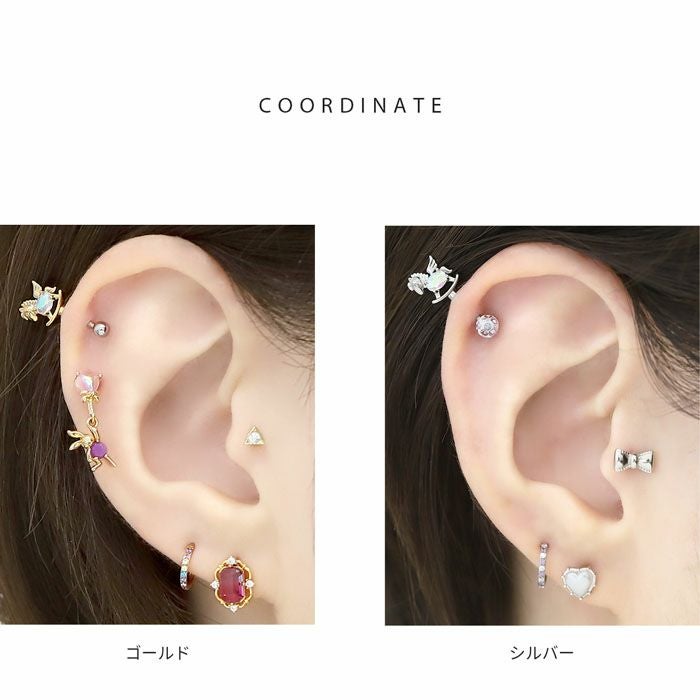 翼付き木馬ピアス｜ボディピアス凛【公式】