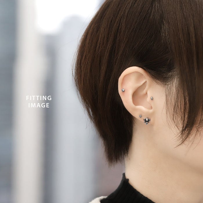 アンティークシルバー風スターピアス・｜ボディピアス凛【公式】