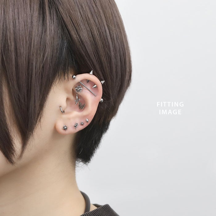 アンティークシルバー風スターピアス・｜ボディピアス凛【公式】