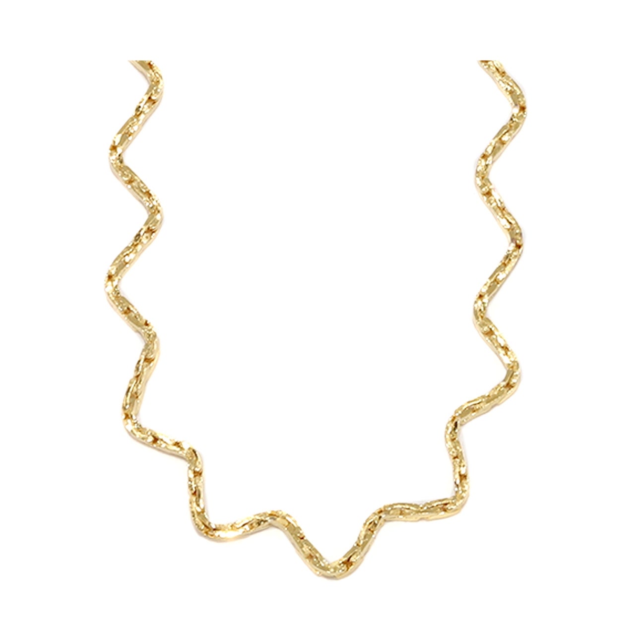 ネックレス 波 wave 洗練 キレイ シンプル 18K ロジウムコーティング