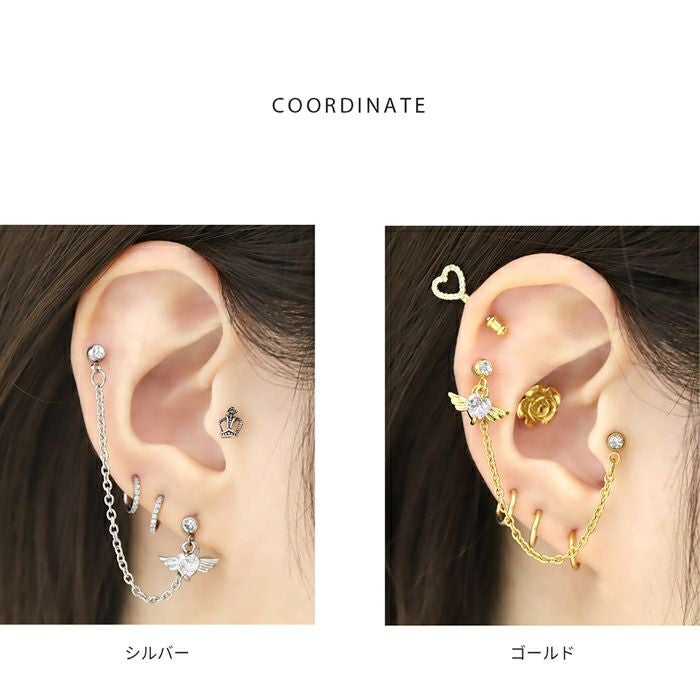 エンジェルハートチェーンカスタムピアス｜ボディピアス凛【公式】