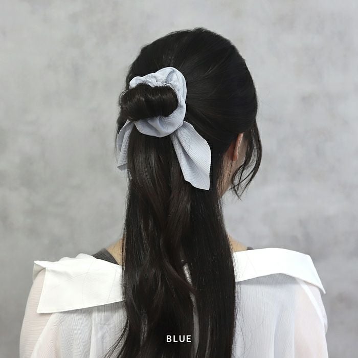 ヘアアクセサリー シュシュ chou chou リボン くすみカラー なめらか