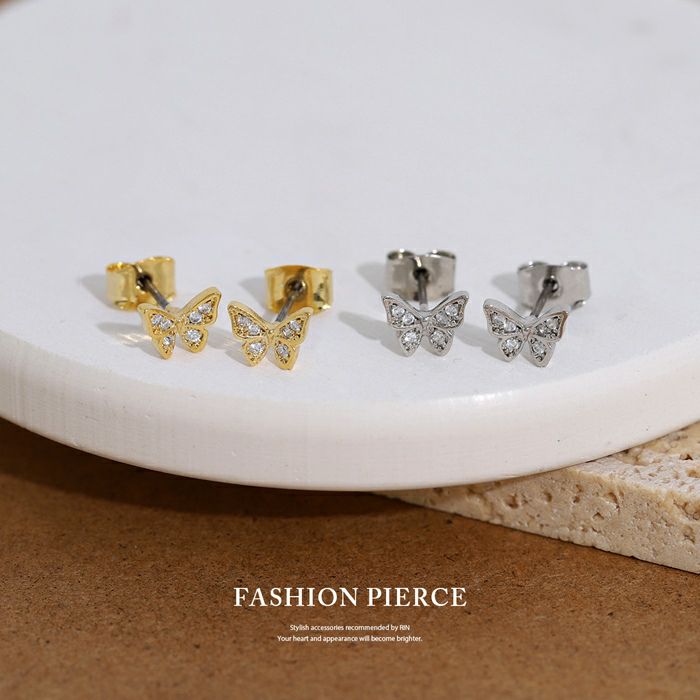 18Kコーディングバタフライピアス【両耳用】｜ボディピアス凛【公式】