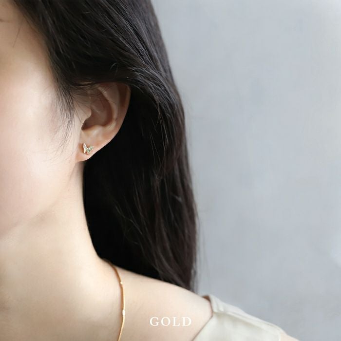 18Kコーディングバタフライピアス【両耳用】｜ボディピアス凛【公式】