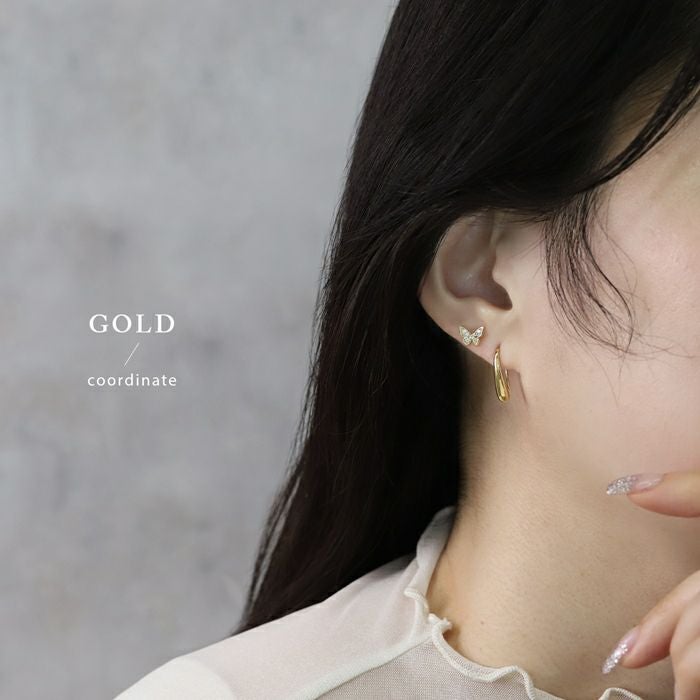 18Kコーディングバタフライピアス【両耳用】｜ボディピアス凛【公式】