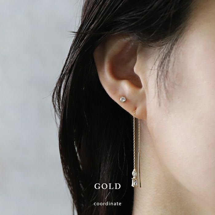 ◆e.m.◆美品！キュービックジルコニアピアス キュービックジルコニア付きアメリカンピアス｜ボディピアス凛【公式】