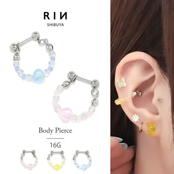 まとめ売り！手作りピアス16個！ 16G 軟骨ピアス カスタムセット エンジェル デビル 王冠 天使 悪魔