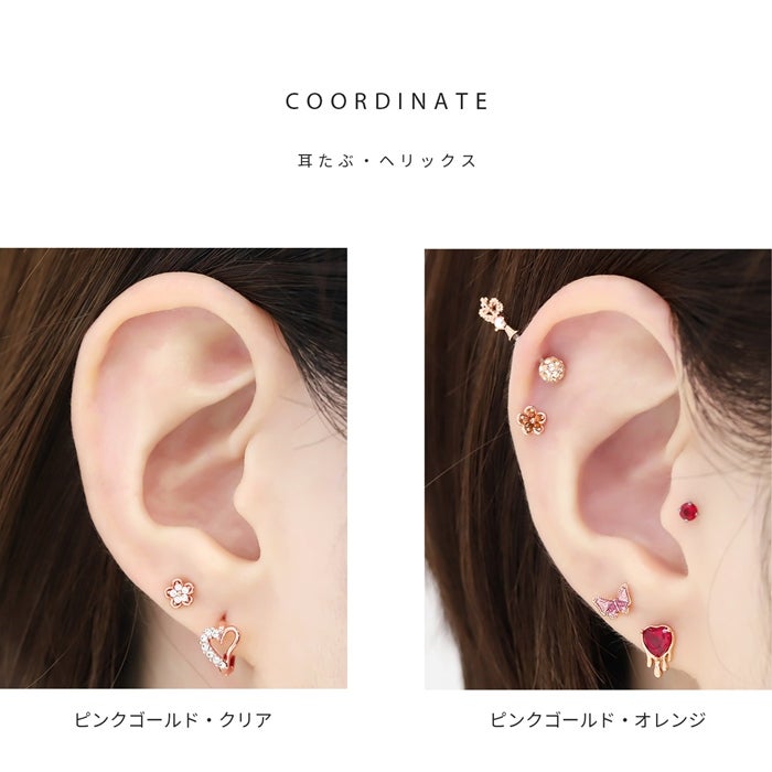 ピアス お花 フラワー プチサイズ キュービックジルコニアストーン