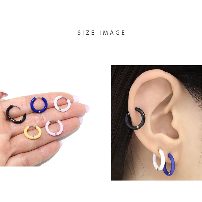 セラミックワンタッチフープピアス｜ボディピアス凛【公式】