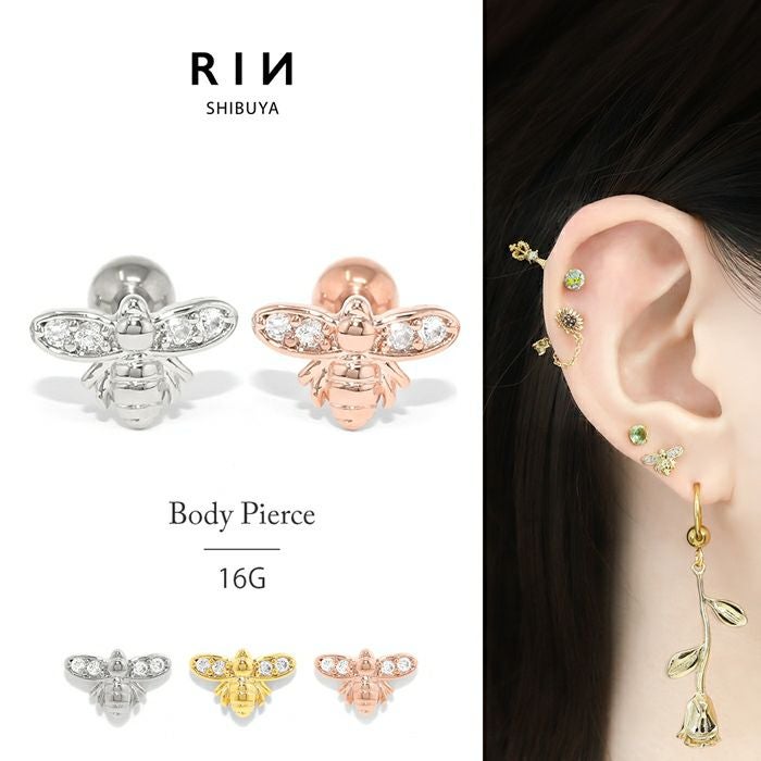 4ジュエルハチピアス｜ボディピアス凛【公式】