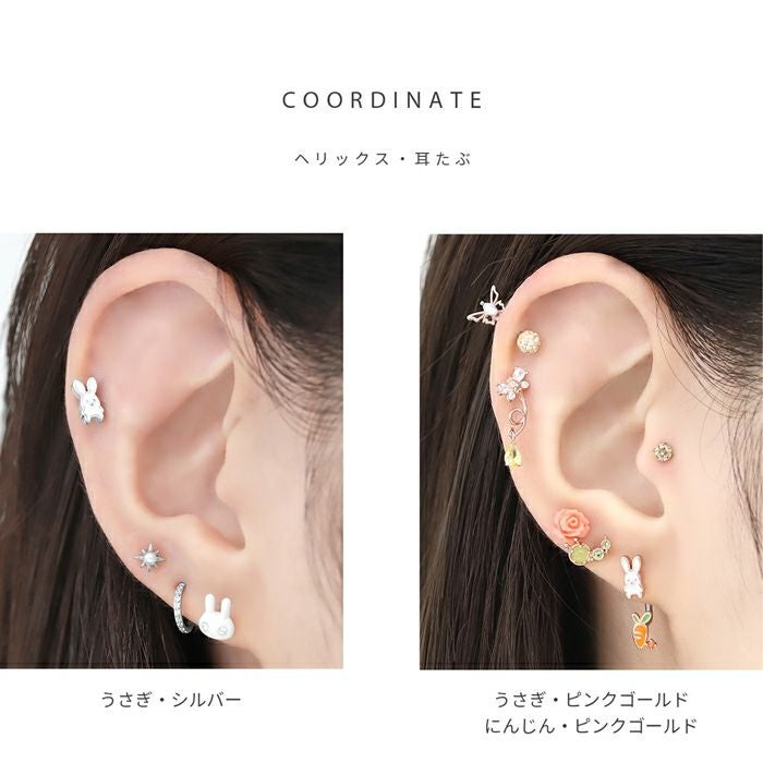 うさぎとにんじんピアス｜ボディピアス凛【公式】