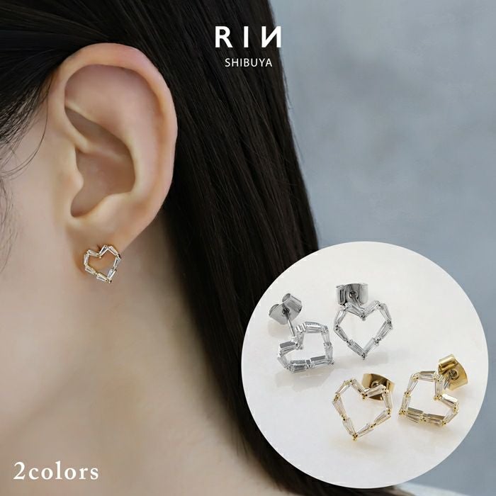 ハートジルコニアスタッドピアス｜ボディピアス凛【公式】