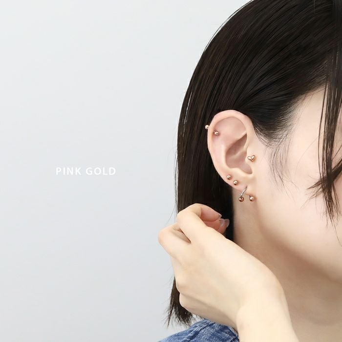 18G 16G 14G 軟骨ピアス バイカラー キャッチセット ボディピアス