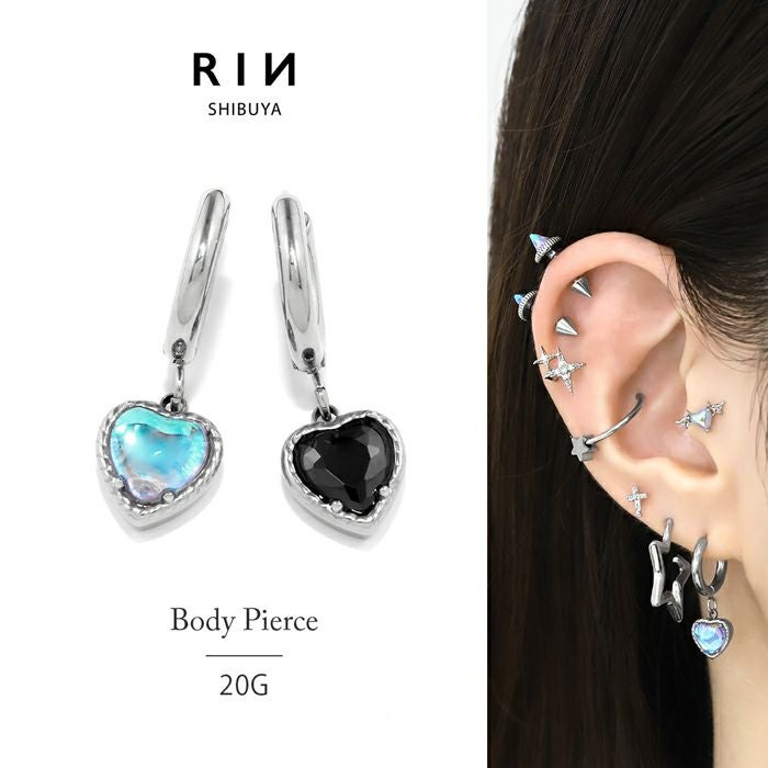 ちゅるちゅるハートワンタッチリングピアス｜ボディピアス凛【公式】