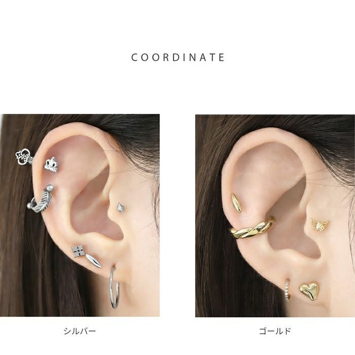 オーバル型小さめピアス｜ボディピアス凛【公式】