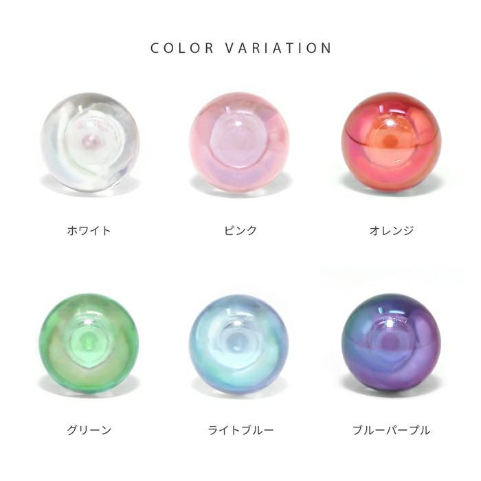 16G 軟骨ピアス ボール クリアカラー 透明感 シンプル かわいい