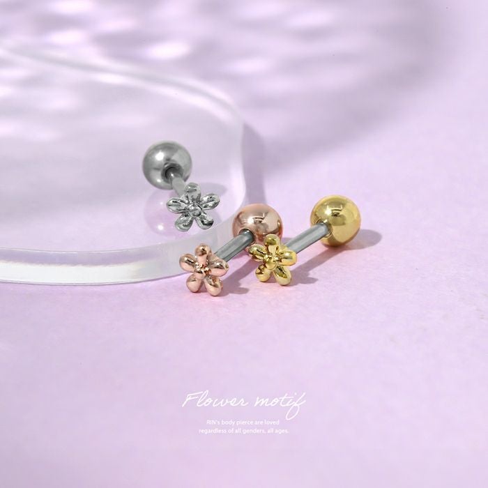 小さめお花ピアス｜ボディピアス凛【公式】