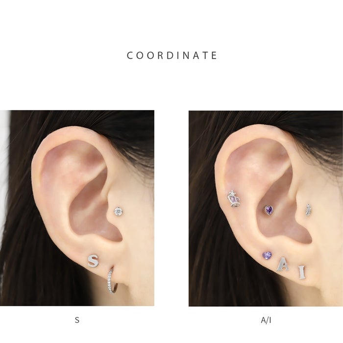 ピアス アルファベット イニシャル イングリッシュ 英字 文字 かわいい 