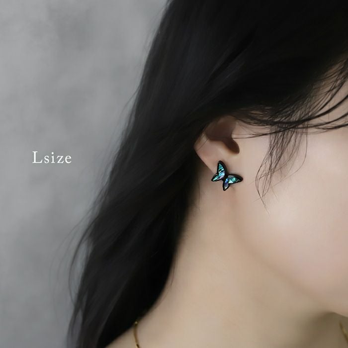 貝螺鈿柄蝶々ピアス｜ボディピアス凛【公式】