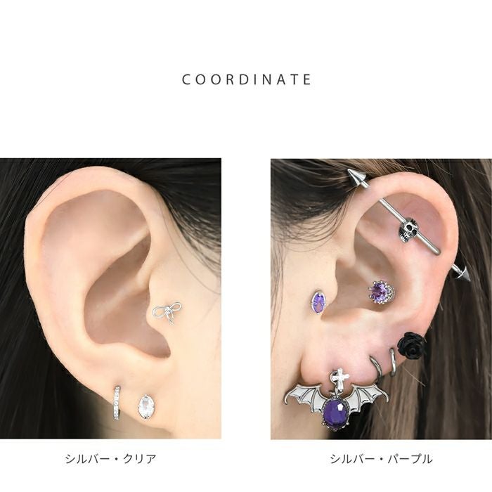 オーバル型ジュエルピアス｜ボディピアス凛【公式】