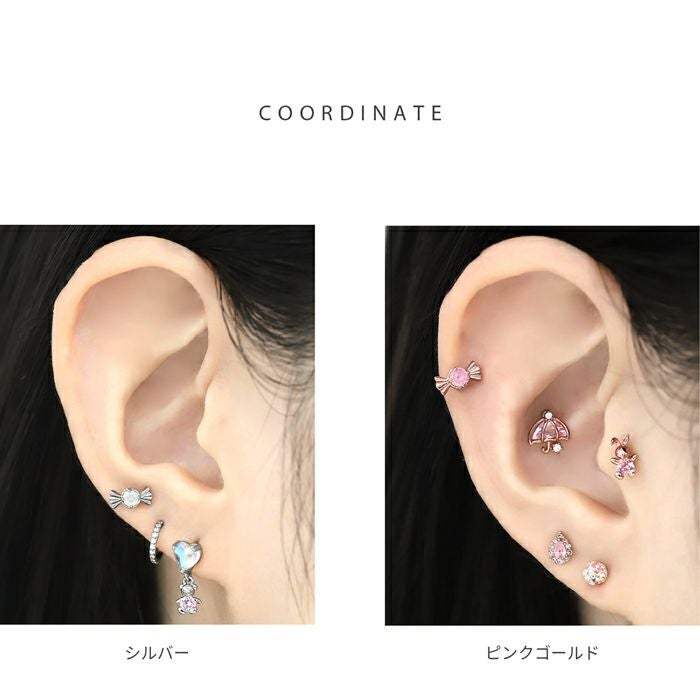 16G 軟骨ピアス キャンディ 飴 ジュエル キュービックジルコニア