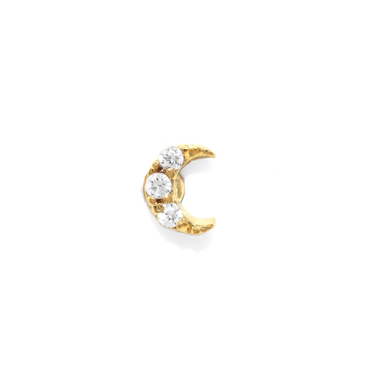 軟骨ピアス かわいい 16G 三日月 クレセント ムーン ジルコニア
