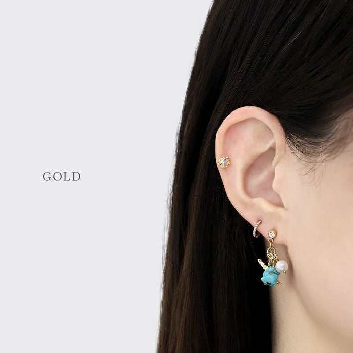 軟骨ピアス 16G ハワイアン ホヌ ウミガメ 亀 かわいい 南国 夏 ボディ