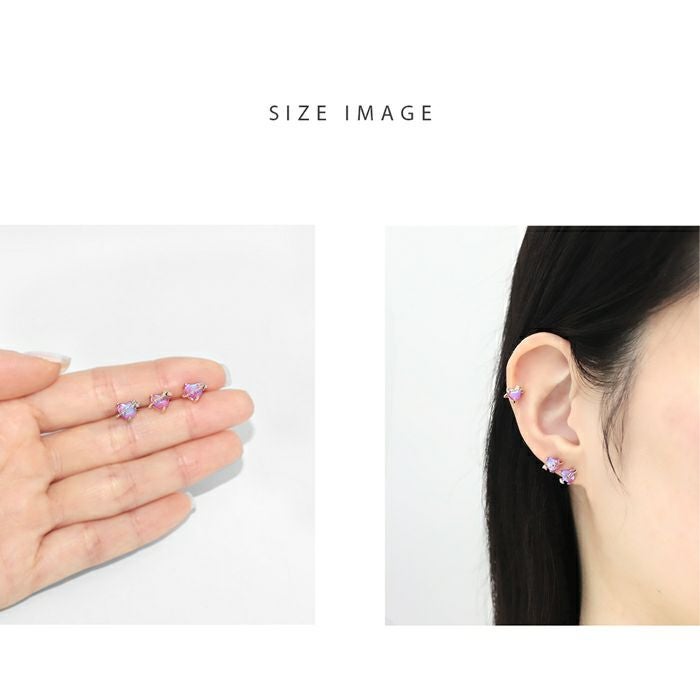 軟骨ピアス 16G ハート 惑星 プラネット スター ジュエル ピンク