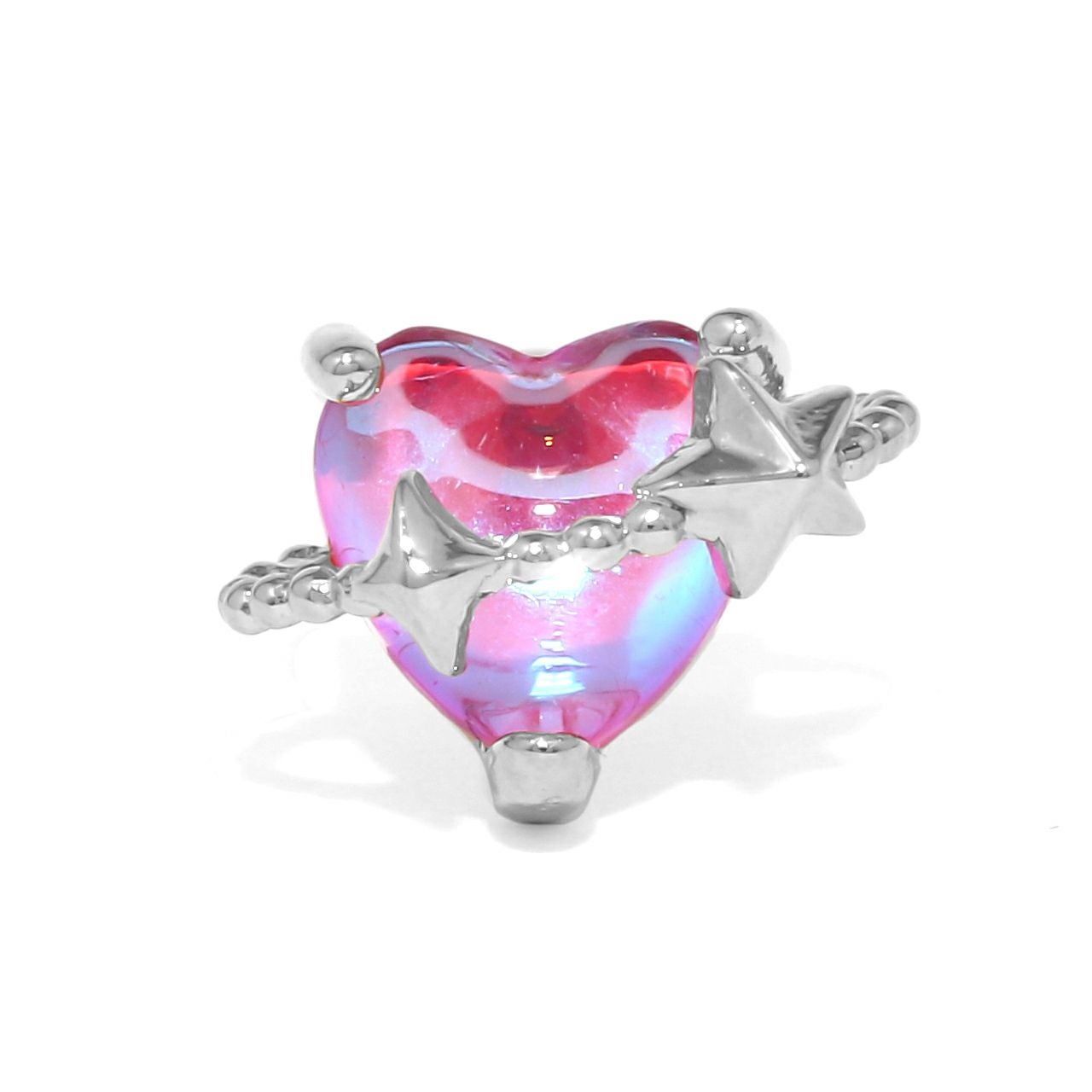 軟骨ピアス 16G ハート 惑星 プラネット スター ジュエル ピンク
