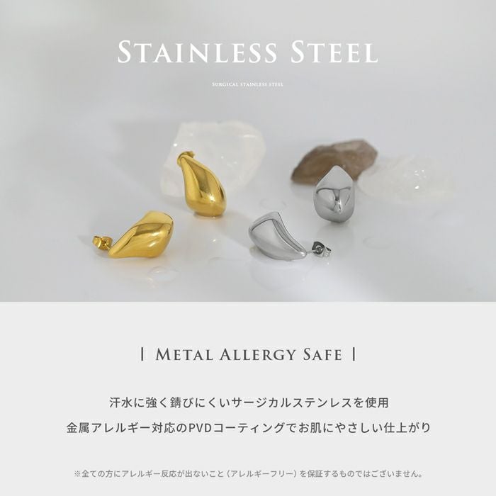 ピアス シルバー ゴールド ドロップピアス サージカルステンレス PVD