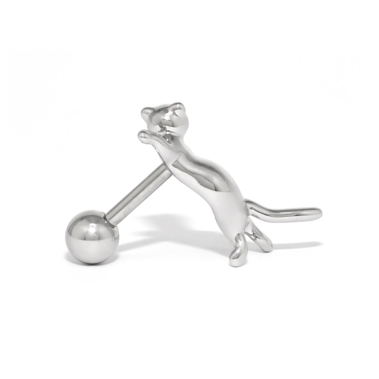 軟骨ピアス 14G 16G のびネコ 猫 ねこ かわいい アンテナヘリックス