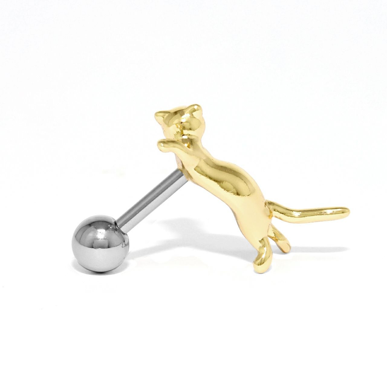 軟骨ピアス 16G のびネコ 猫 ねこ かわいい アンテナヘリックス 動物