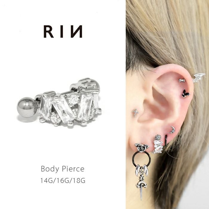 凛限定】ビジューシールドピアス｜ボディピアス凛【公式】