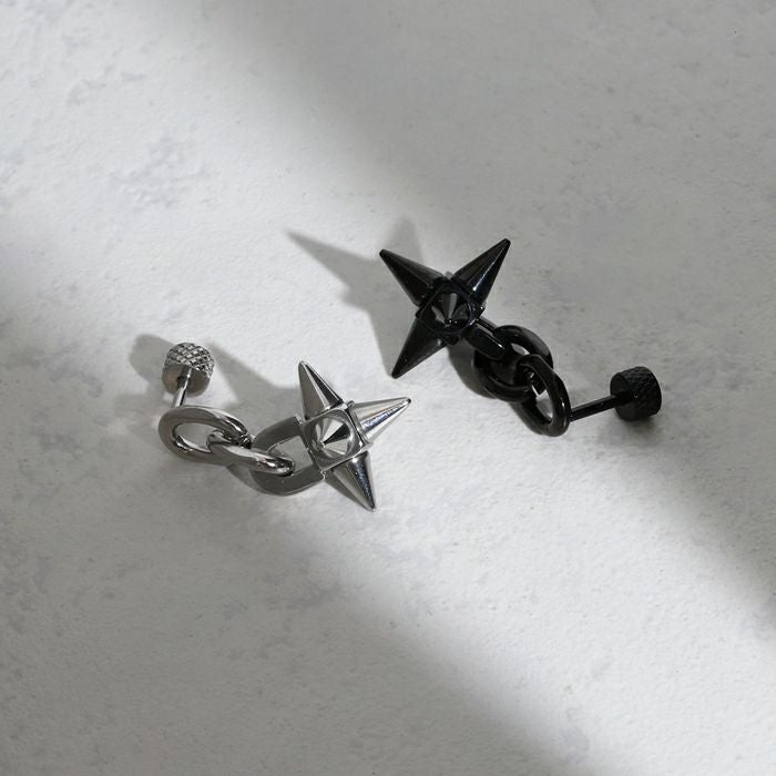 軟骨ピアス 16G スタッズ トゲ モーニングスター かっこいい クール