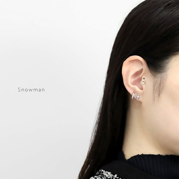 軟骨ピアス 16G サンタ ツリー 雪だるま クリスマス キラキラ かわいい
