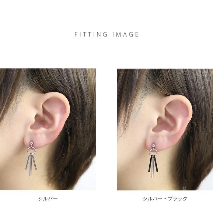 軟骨ピアス 16G スタイリッシュ ロング スティック バー 3連 シェイプ