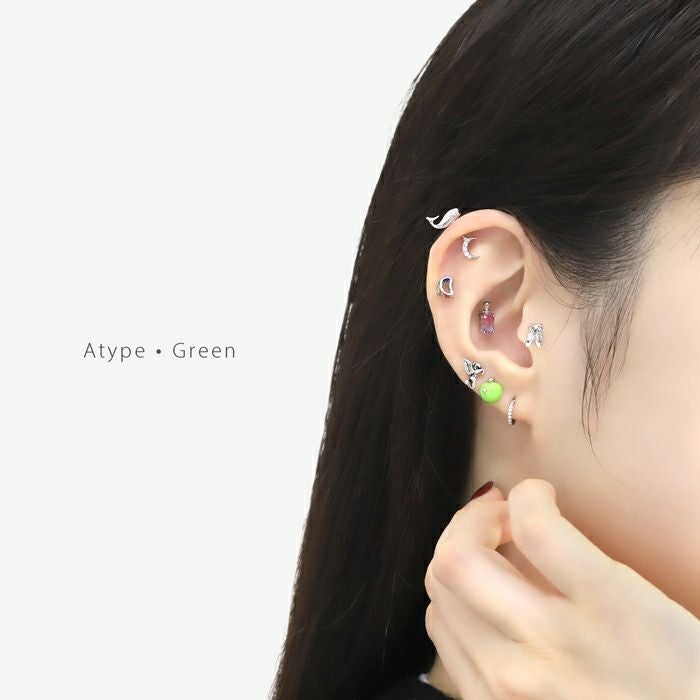 凛オリジナル】リンゴピアス 16G｜青りんご・赤りんごの推し活ボディピアス