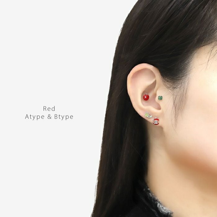 凛オリジナル】リンゴピアス 16G｜青りんご・赤りんごの推し活ボディピアス