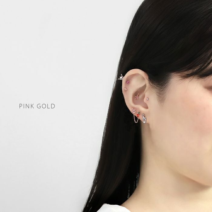 軟骨ピアス 16G ウサギ うさぎ にんじん ニンジン アニマル 動物