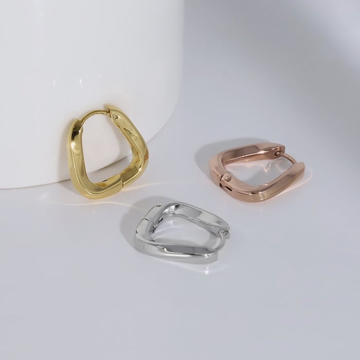 K18 ピアス フープ 18K ツイスト つけっぱなし 片耳 12 12ミリ ツイスト フープピアス 18G ワンタッチ ステンレス製 金属アレ対応