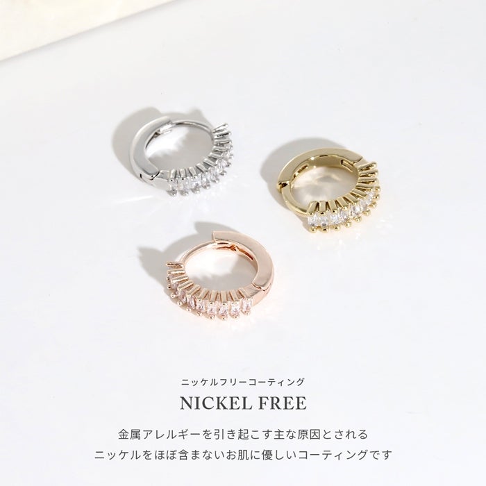 ピアス ジュエル ワンタッチ フープ 上品 綺麗 きれいめ 大人カワイイ 