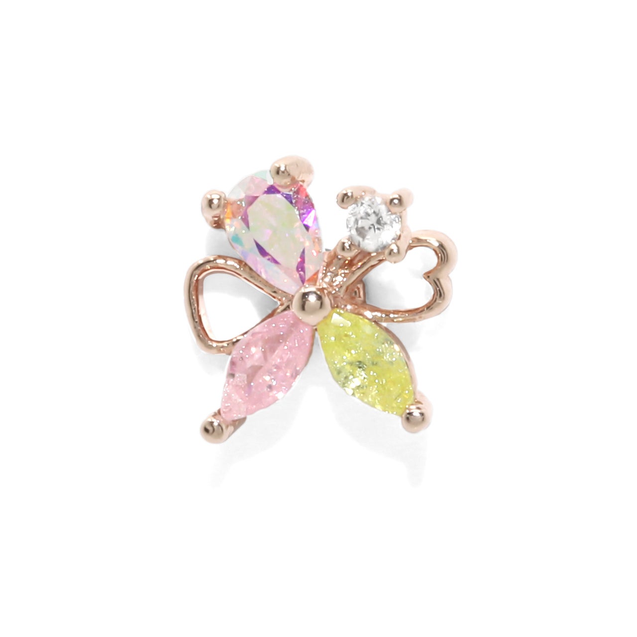 軟骨ピアス 16G 花 蝶 リボン 蝶々 ちょうちょ はな フラワー ジュエル