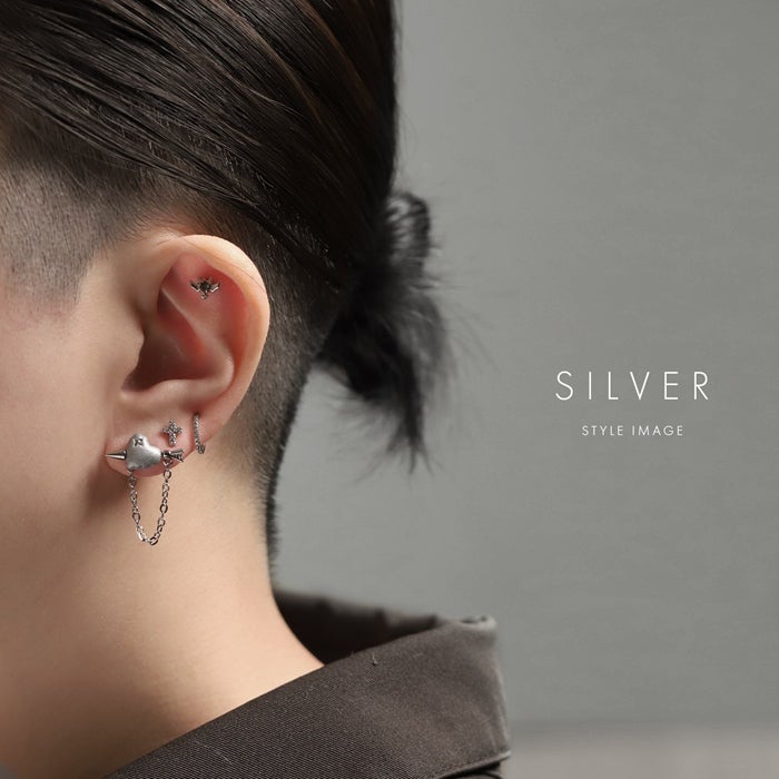 ボディピアス 16G 軟骨ピアス ハート 矢 アロー はーと シンプル 風船